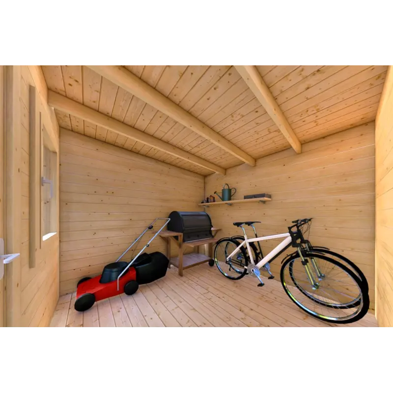 Gartenhaus Holz SOLA 3x3, 44mm, Innenansicht