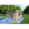 Gartenhaus Holz JESSICA 5x4, 44mm, Frontansicht rechte Seite