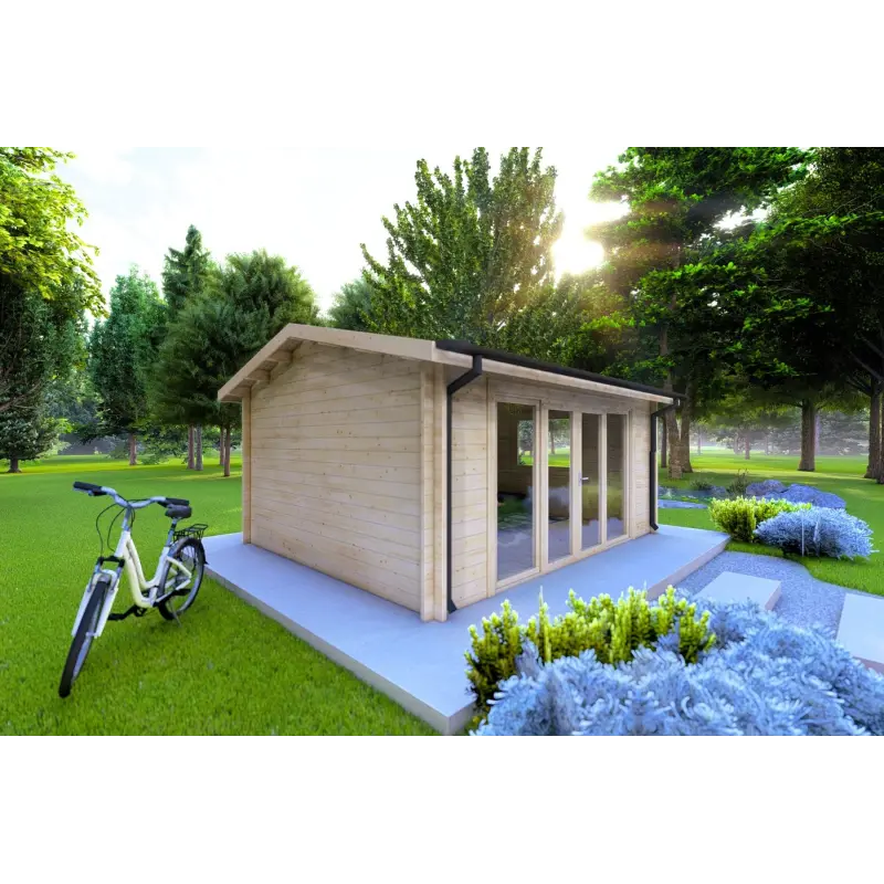 Gartenhaus Holz JESSICA 5x4, 44mm, linke Seite