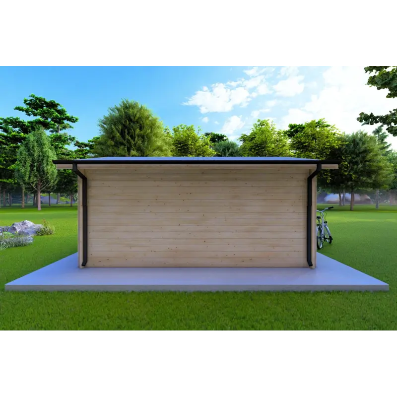 Gartenhaus Holz JESSICA 5x4, 44mm, Rückansicht