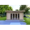 Moderne Gartenhaus ELISA 5x5, 44mm, Frontansicht