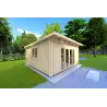 Moderne Gartenhaus ELISA 5x5, 44mm, linke Seite