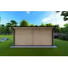 Moderne Gartenhaus ELISA 5x5, 44mm, Rückansicht