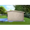 Moderne Gartenhaus AZZURRA 4x3, 44mm, rechte Seite