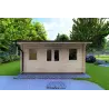 Moderne Gartenhaus AZZURRA 5x4, 44mm, Frontansicht