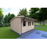 Moderne Gartenhaus AZZURRA 5x4, 44mm, linke Seite