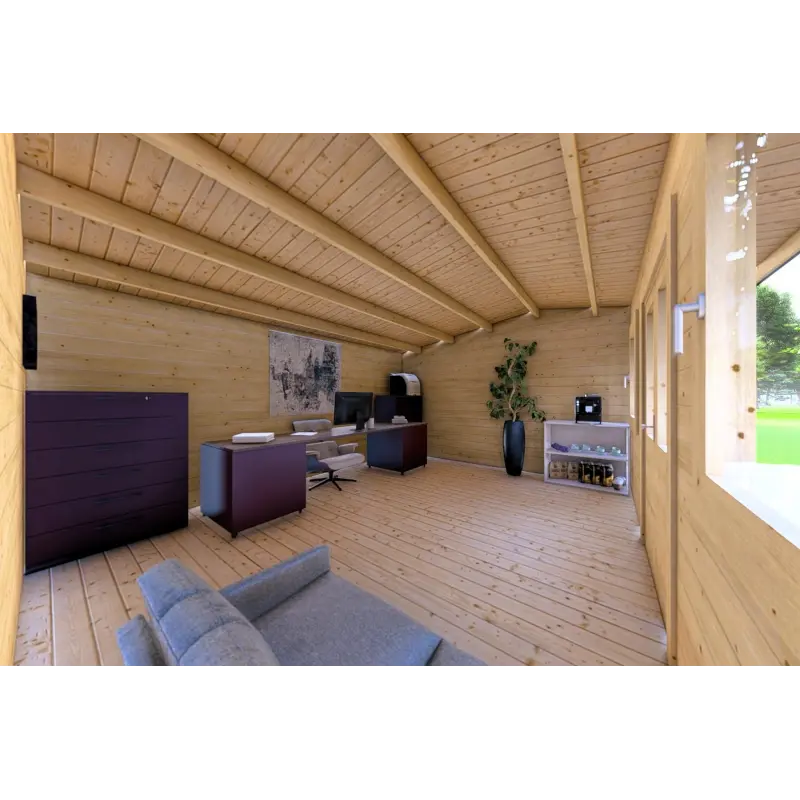 Moderne Gartenhaus AZZURRA 5x4, 44mm, Innenansicht