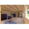 Moderne Gartenhaus AZZURRA 5x4, 44mm, Innenansicht