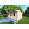 Gartenhaus Holz AZZURRA 6x3, 44mm, Frontansicht rechte Seite