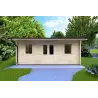 Gartenhaus Holz AZZURRA 6x3, 44mm, Frontansicht