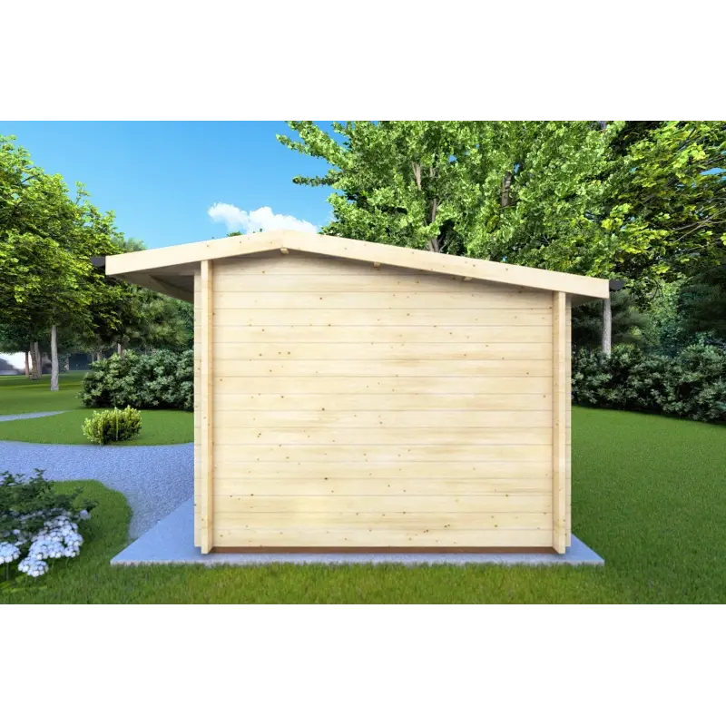 Gartenhaus Holz AZZURRA 6x3, 44mm, rechte Seite