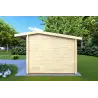 Gartenhaus Holz AZZURRA 6x3, 44mm, rechte Seite