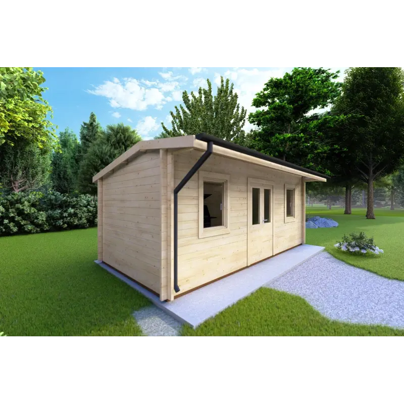Gartenhaus Holz AZZURRA 6x3, 44mm, linke Seite