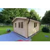Gartenhaus Holz ANNA 4x5, 44mm, Frontansicht rechte Seite