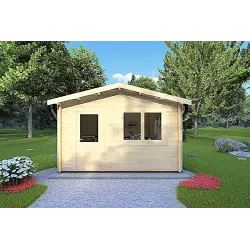 Gartenhaus Holz ANNA 4x5, 44mm, Frontansicht