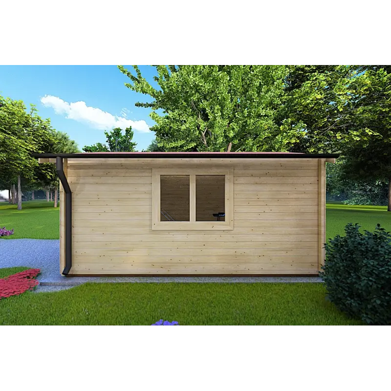 Gartenhaus Holz ANNA 4x5, 44mm, rechte Seite
