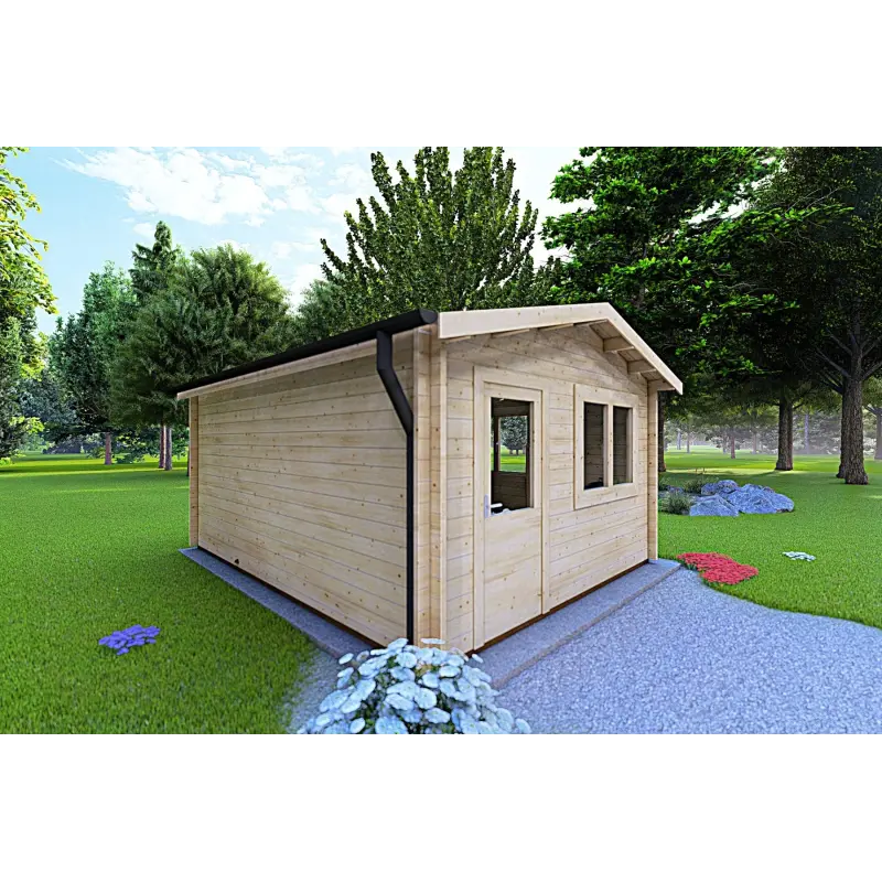 Gartenhaus Holz ANNA 4x5, 44mm, linke Seite