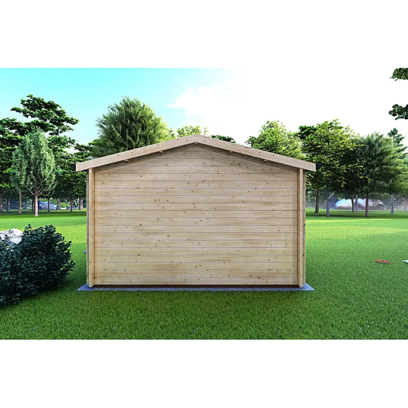 Gartenhaus Holz ANNA 4x5, 44mm, Rückansicht