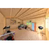 Gartenhaus Holz ANNA 4x5, 44mm, Innenansicht
