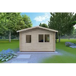 Moderne Gartenhaus ANNA 4x5, 44mm, Frontansicht
