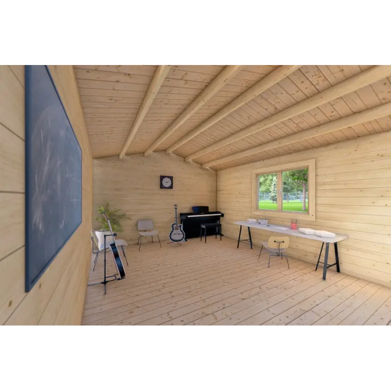 Moderne Gartenhaus ANNA 4x5, 44mm, Innenansicht