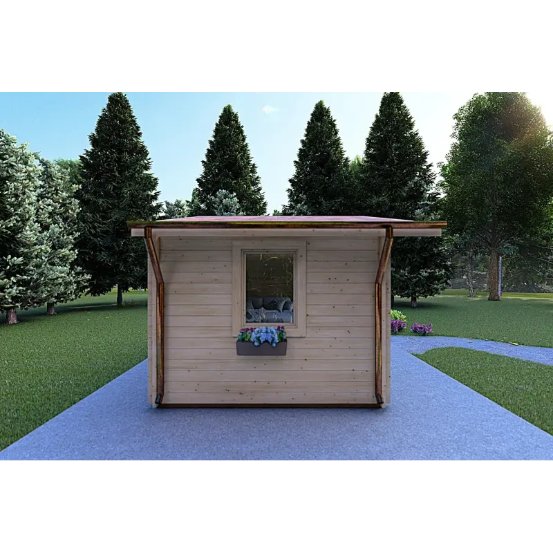 Gartenhaus Holz EMILY 5x3, 44mm, linke Seite