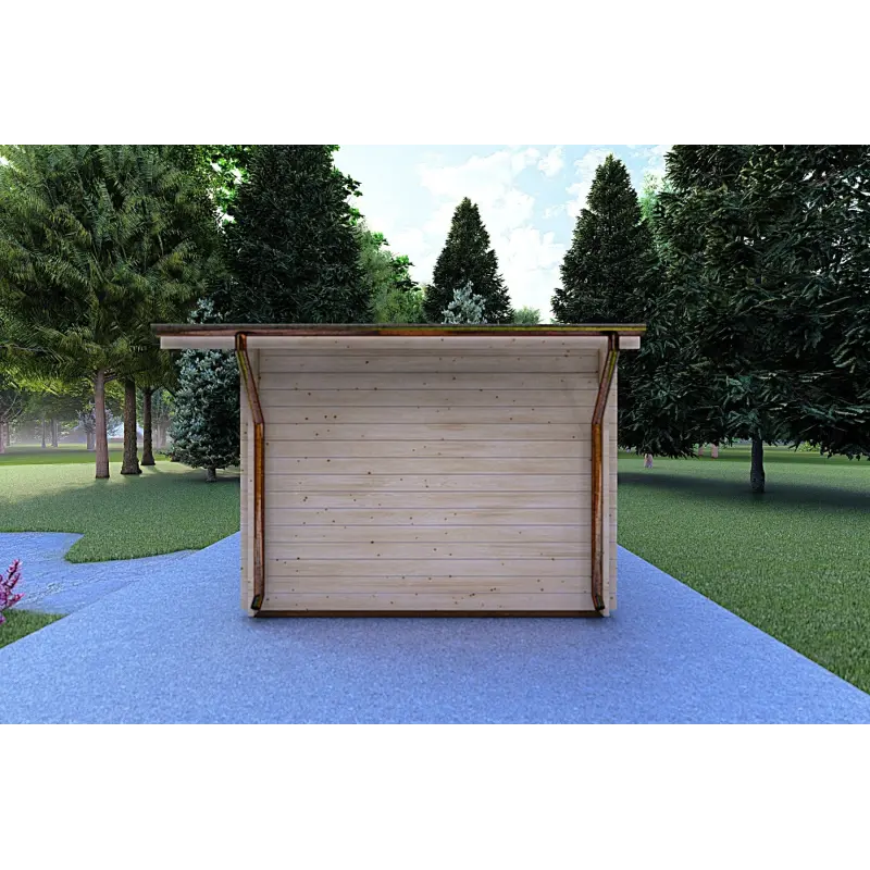 Gartenhaus Holz EMILY 5x3, 44mm, rechte Seite