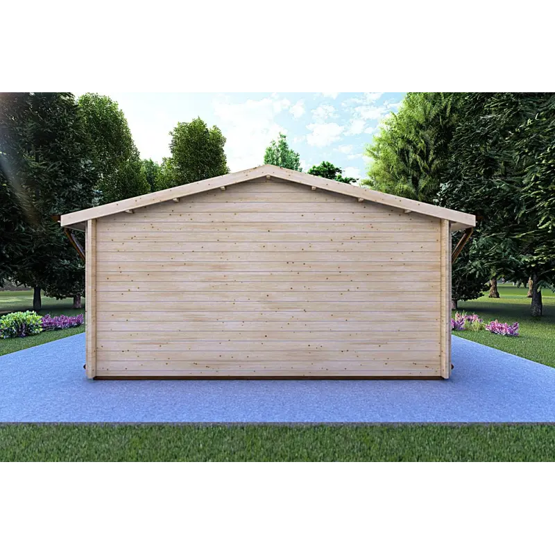 Gartenhaus Holz EMILY 5x3, 44mm, Rückansicht