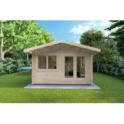 Gartenhaus Holz LELLA 4x3, 44mm, Frontansicht