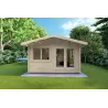 Gartenhaus Holz LELLA 4x3, 44mm, Frontansicht
