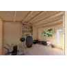 Gartenhaus Holz LELLA 4x3, 44mm, Innenansicht