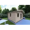 Moderne Gartenhaus LELLA 4x4, 44mm, linke Seite