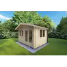 Gartenhaus Holz LELLA 4x5, 44mm, Frontansicht rechte Seite