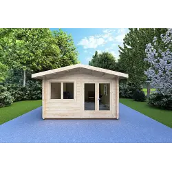 Gartenhaus LELLA 4x6, 44mm, Frontansicht