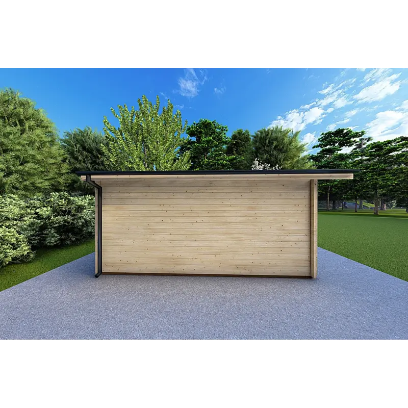 Gartenhaus LELLA 4x6, 44mm, linke Seite