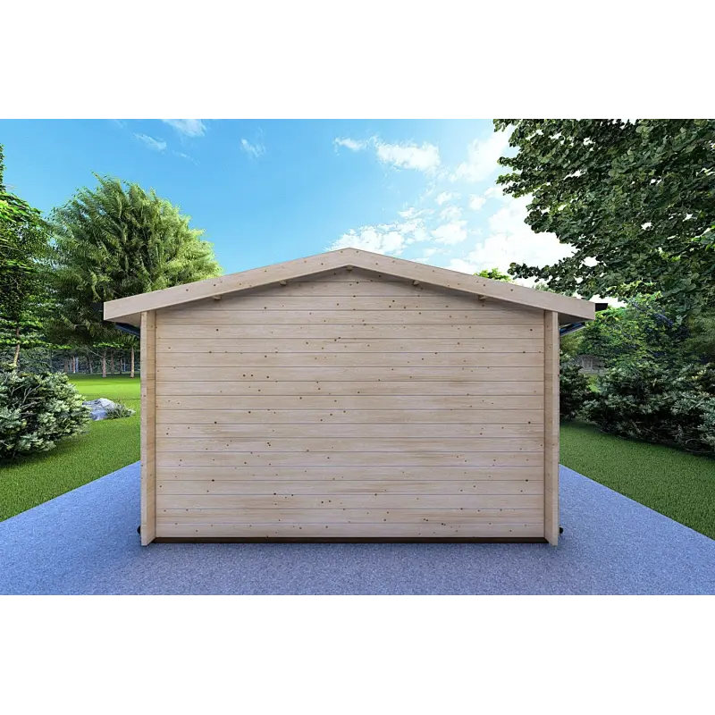 Gartenhaus LELLA 4x6, 44mm, Rückansicht