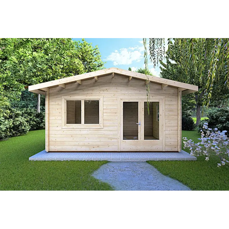 Gartenhaus Holz LELLA 5x3, 44mm, Frontansicht