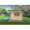 Moderne Gartenhaus LELLA 5x4, 44mm, rechte Seite