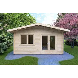 Gartenhaus Holz LELLA 5x6, 44mm, Frontansicht