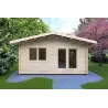 Gartenhaus Holz LELLA 5x6, 44mm, Frontansicht