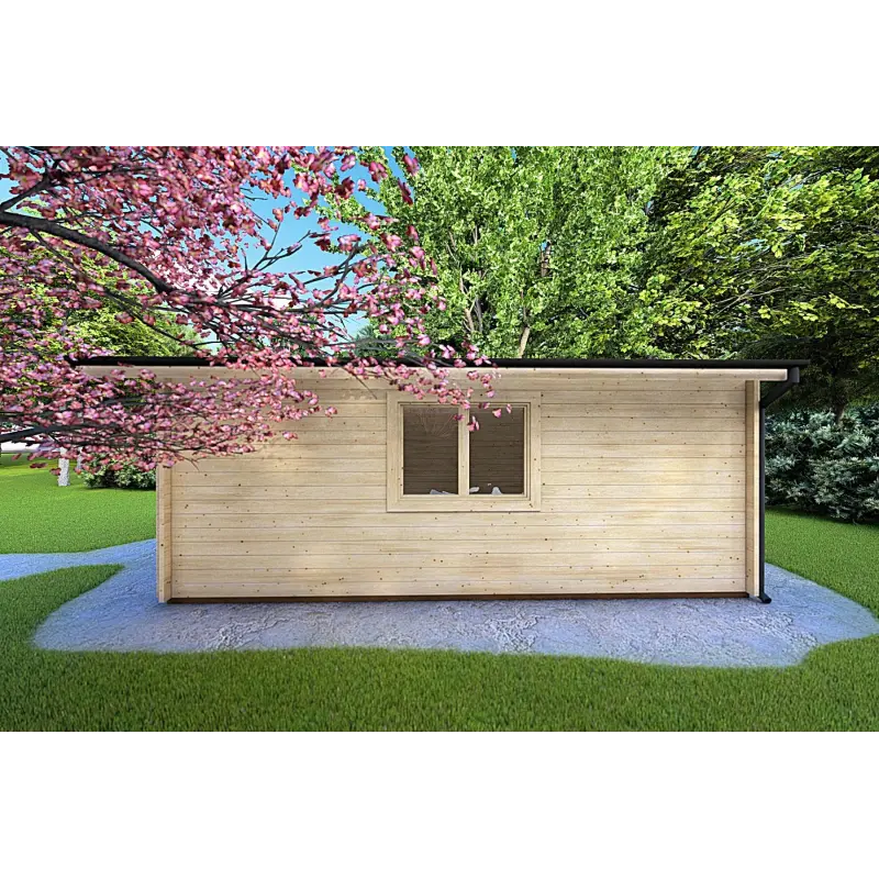 Gartenhaus Holz LELLA 5x6, 44mm, rechte Seite