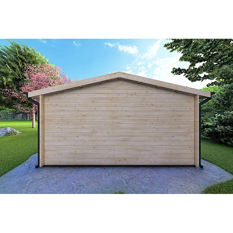 Gartenhaus Holz LELLA 5x6, 44mm, Rückansicht