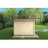 Moderne Gartenhaus LELLA 6x3, 44mm, linke Seite