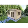 Gartenhaus Holz LELLA 6x4, 44mm, Frontansicht rechte Seite