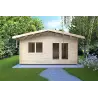 Gartenhaus Holz LELLA 6x4, 44mm, Frontansicht