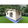 Moderne Gartenhaus LELLA 6x5, 44mm, Frontansicht