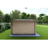 Moderne Gartenhaus LELLA 6x5, 44mm, linke Seite