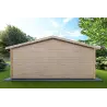 Moderne Gartenhaus LELLA 6x5, 44mm, Rückansicht
