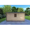 Moderne Gartenhaus CHIARA 6x4, 44mm, linke Seite