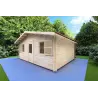 Gartenhaus Holz CHIARA 6x5, 44mm, Frontansicht rechte Seite
